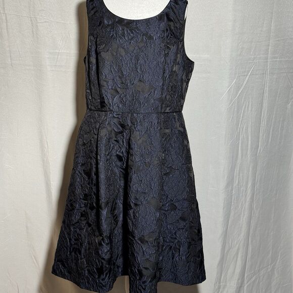 Talbots Dresses & Skirts - Talbots Black Textured Fit-and-Flare Midi Dress